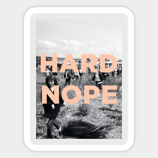 Hard Nope Sticker by PaperKindness